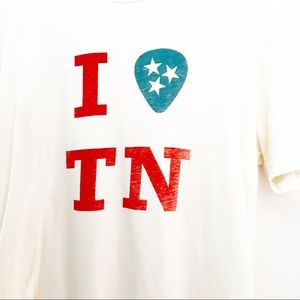 I ❤️ TN TENNESSEE 🎸 Guitar 🎶 Music T-SHIRT Tee Sooo cute LARGE